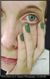 November 2015 worrying green-eyed woman